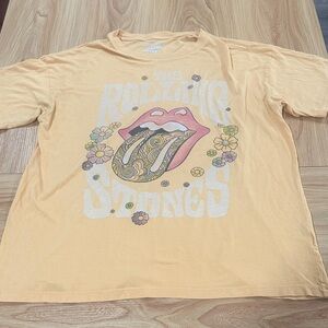 American Eagle Outfitters Rolling Stones Graphic Tee in Light Orange